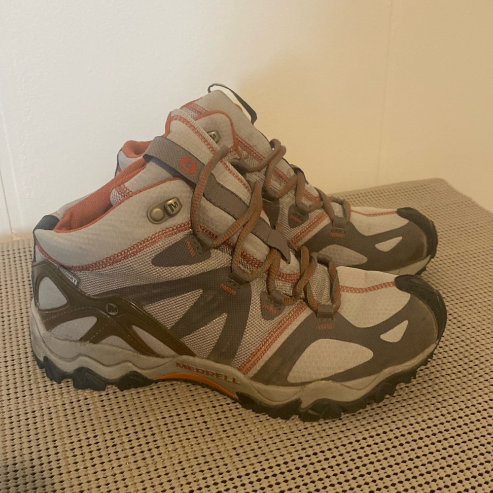 Merrell Grassbow Sport Mid Waterproof Brindle Women hiking Shoes 8